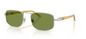Persol 0PO1027S Silver Green Lens Men Sunglasses 56mm