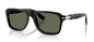Persol 0PO8002S Black Rectangular Polarized Sunglasses 55mm
