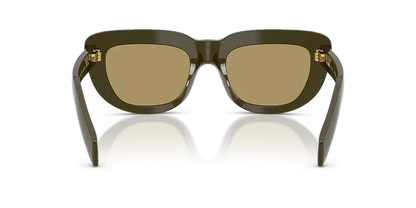 Prada 0PR D07S Women's Square Sunglasses with Gold Accents 53mm
