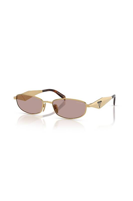 Prada 0PR D51S Women's Square Sunglasses Gold & Black 55mm