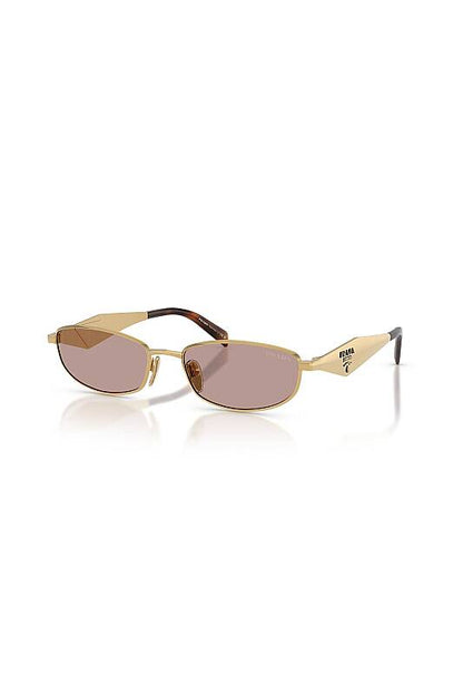 Prada 0PR D51S Women's Square Sunglasses Gold & Black 55mm