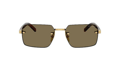 Prada 0PR D55S Gold Aviator Men's Sunglasses 55mm