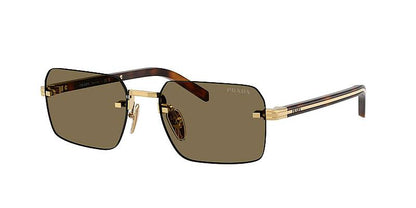 Prada 0PR D55S Gold Aviator Men's Sunglasses 55mm