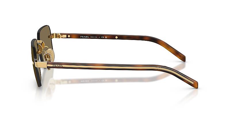 Prada 0PR D55S Gold Aviator Men's Sunglasses 55mm