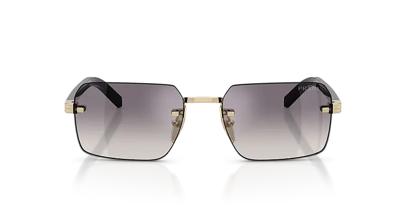 Prada 0PR D55S Gold Aviator Men's Sunglasses 55mm