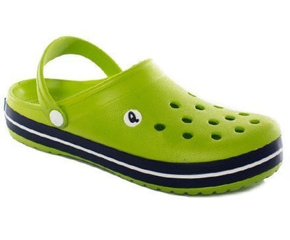 Labor Q-Clogs Pistachio Green Sabo Clogs with Heel Strap Q44