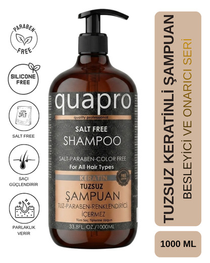 Quapro Keratin Shampoo for Lasting Shine and Softness 1000 ml