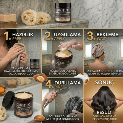 Quapro Argan Hair Mask Intensive Hydration for Dry Hair 500 ml