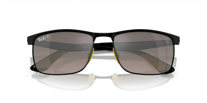 Ray-Ban 0RB3726M Metal Frame Silver Lens Sunglasses 57mm