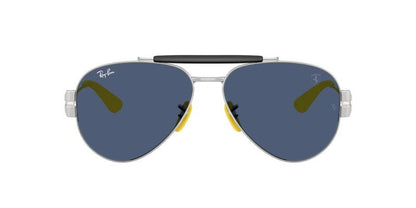 Ray-Ban 0RB3762M Metal Frame Men Sunglasses Blue Lens 58mm