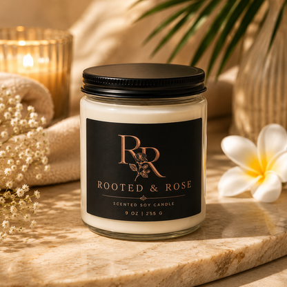 Rooted & Rose Luxury Soy Candle