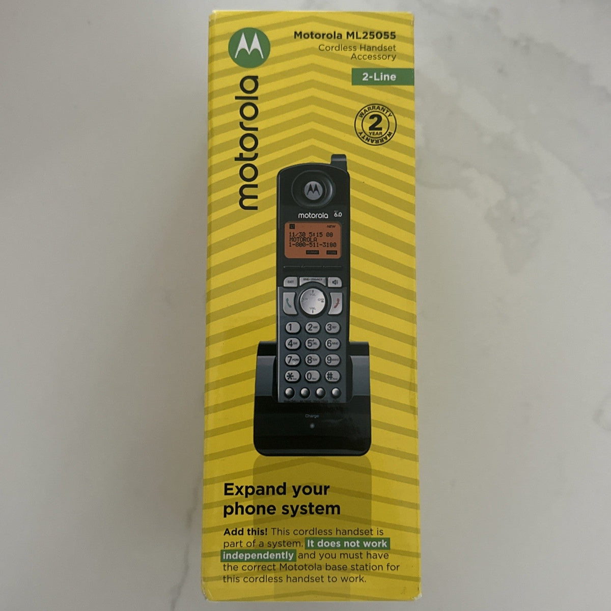 Motorola Voice Motorola Ml25055 Dect 6.0 Accessory Handset For 2-Line Business