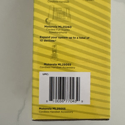 Motorola Voice Motorola Ml25055 Dect 6.0 Accessory Handset For 2-Line Business
