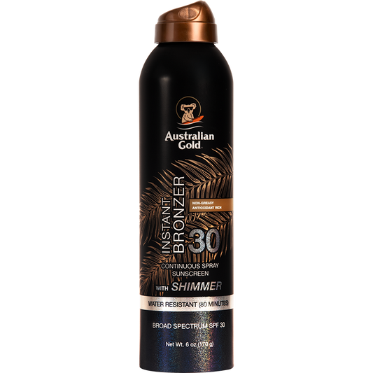 Australian Gold SPF 30 Continuous Spray Bronzer Shimmer 6 oz