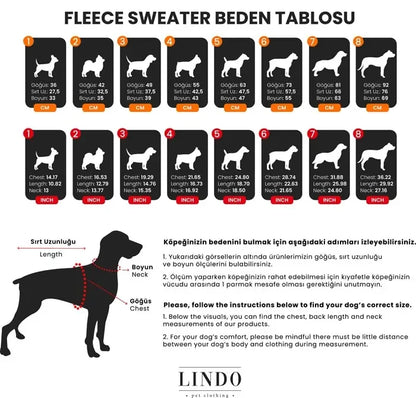 Lindo Navy Blue Dog Sweater with Harness Hole