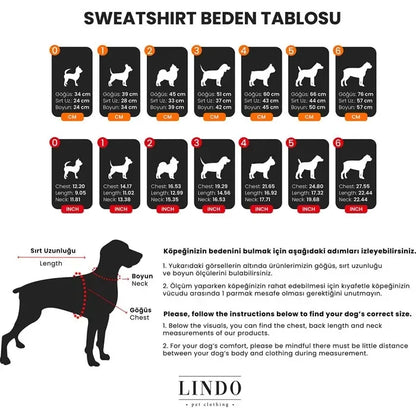 Lindo Club North Deer Red Dog Sweatshirt for Small & Medium Breeds
