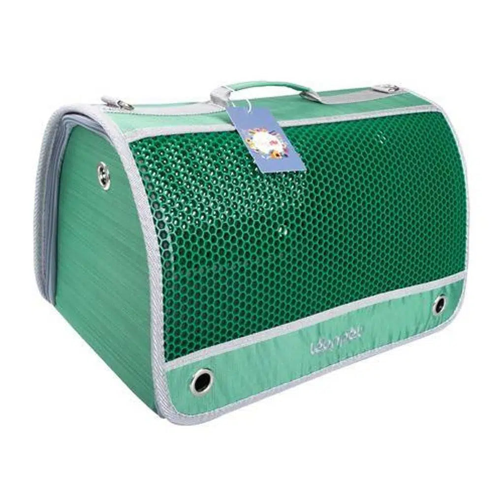 Leonpet Tailpetz Air Box Pet Carrier Breathable Design 42x26x26cm Green