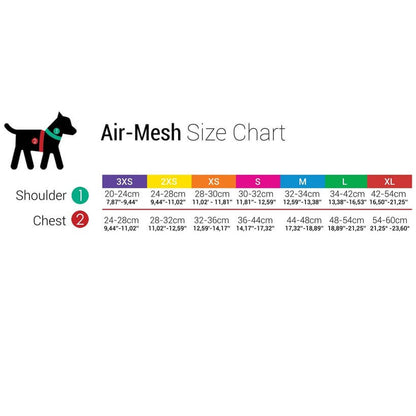 Tailpetz Air-Mesh Dog Harness Breathable Mesh Ocean XLarge
