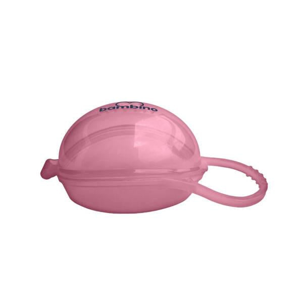 Bambino Pink Pacifier Storage Case - Hygienic Baby Pacifier Holder for Travel