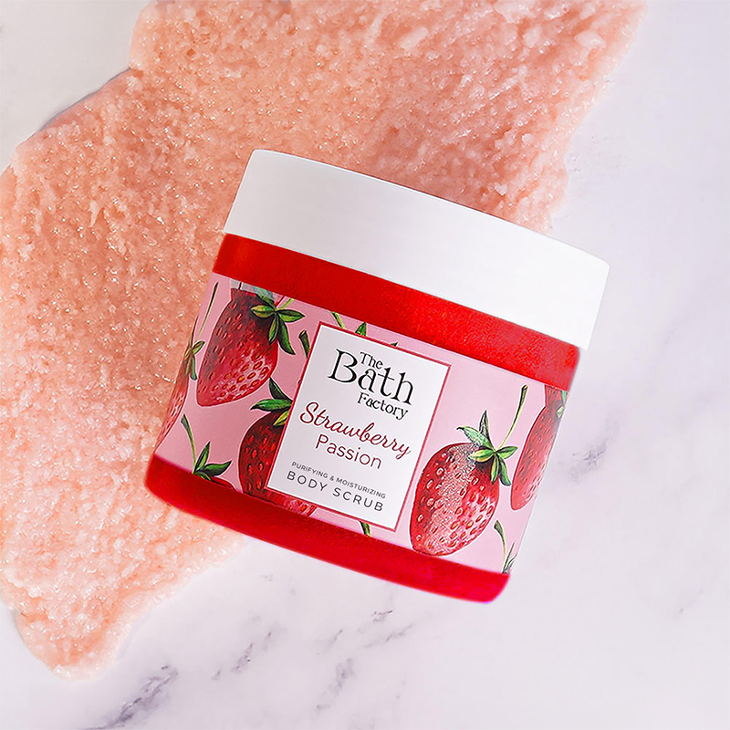 The Bath Factory Strawberry Body Scrub for Smooth Skin 300g