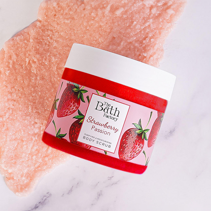 The Bath Factory Strawberry Body Scrub for Smooth Skin 300g