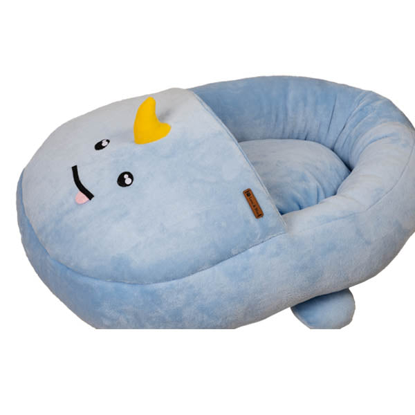 Tigres Puffy Dragon Shaped Cat Bed for Cozy Sleeping
