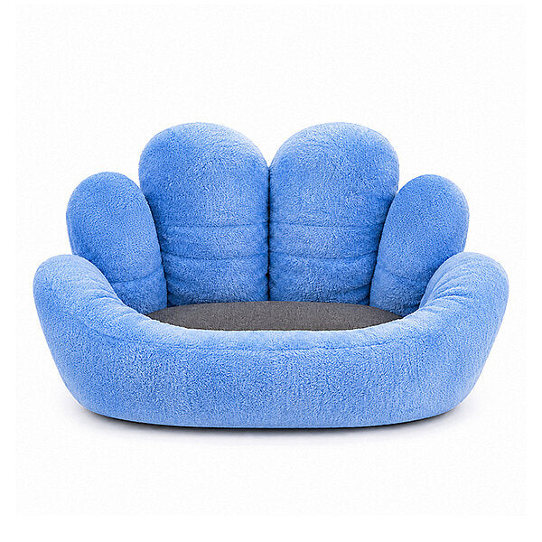 Tigres Puffy Paw Shaped Cat Bed Soft Plush Cushion