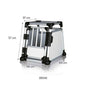 Trixie Aluminum Dog Travel Crate Secure Transport Cage 48x57x64 cm