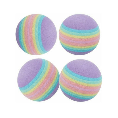 Trixie Colorful Sponge Cat Toy Balls for Active Play 3.5cm 4-Pack