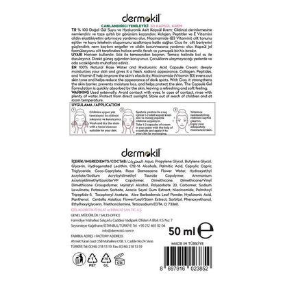Dermokil 100% Natural Rose Water 3D Capsule Cream 50 ml