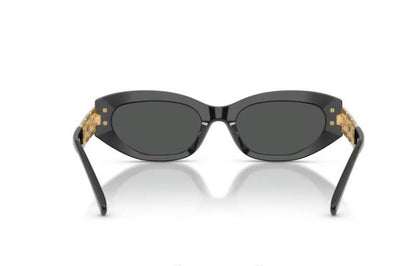 Versace 0VE4501 Black Square Sunglasses with Dark Grey Lenses 54mm