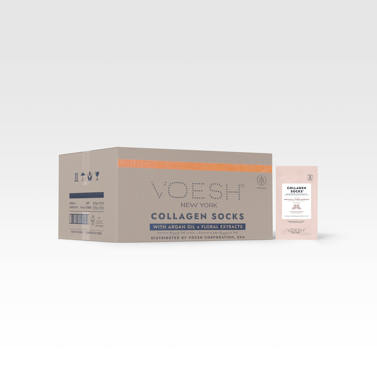 VOESH Collagen Mask Socks - 100/Box