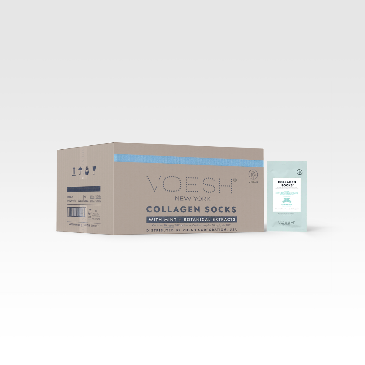 VOESH Collagen Mask Socks - 100/Box