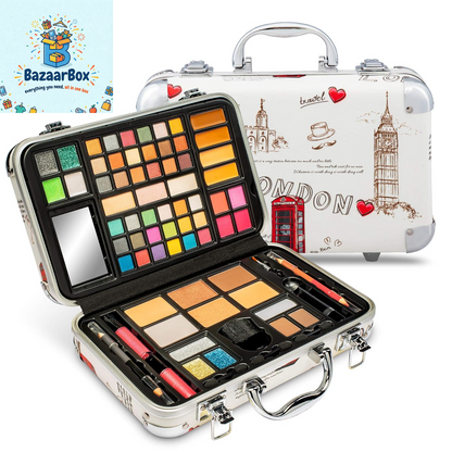 Makeup Kit Gift Set - 41 Eye Shadows, 7 Body Glitters, 1 Lip Liner Pencil, 1 Lipsticks, 4 Blushs, Eye Liner Pencil, 5 Concealers, 2 Lip Gloss, 5 Bronzers, Mirror