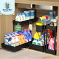 3 Pack Multi-Purpose under Sink Organizers and Storage, 2026 L-Shaped Pull Out Cabinet Organizer for Bathroom & Kitchen, under Cabinet Organizer with Hooks Hanging Cup, Black