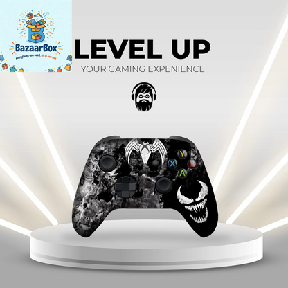 Vennom Custom X-Box Controller Wireless Compatible with X-Box One/X-Box Series X/S Proudly Customized in USA with Permanent HYDRO-DIP Printing (NOT JUST a SKIN)
