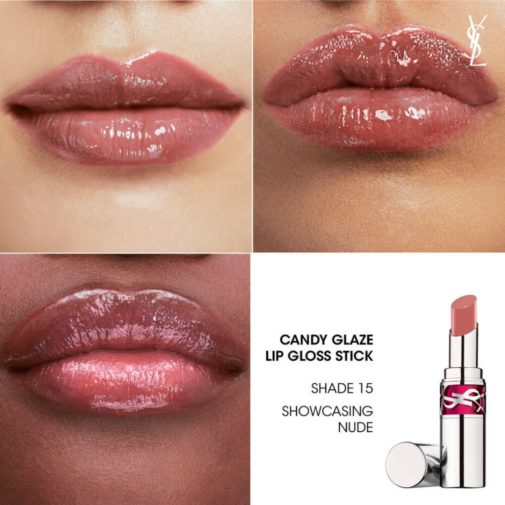 YSL Loveshine Candy Glaze Lip Gloss 15 High-Shine Finish 3.2g