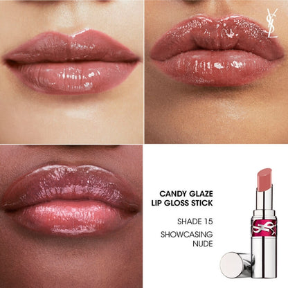 YSL Loveshine Candy Glaze Lip Gloss 15 High-Shine Finish 3.2g
